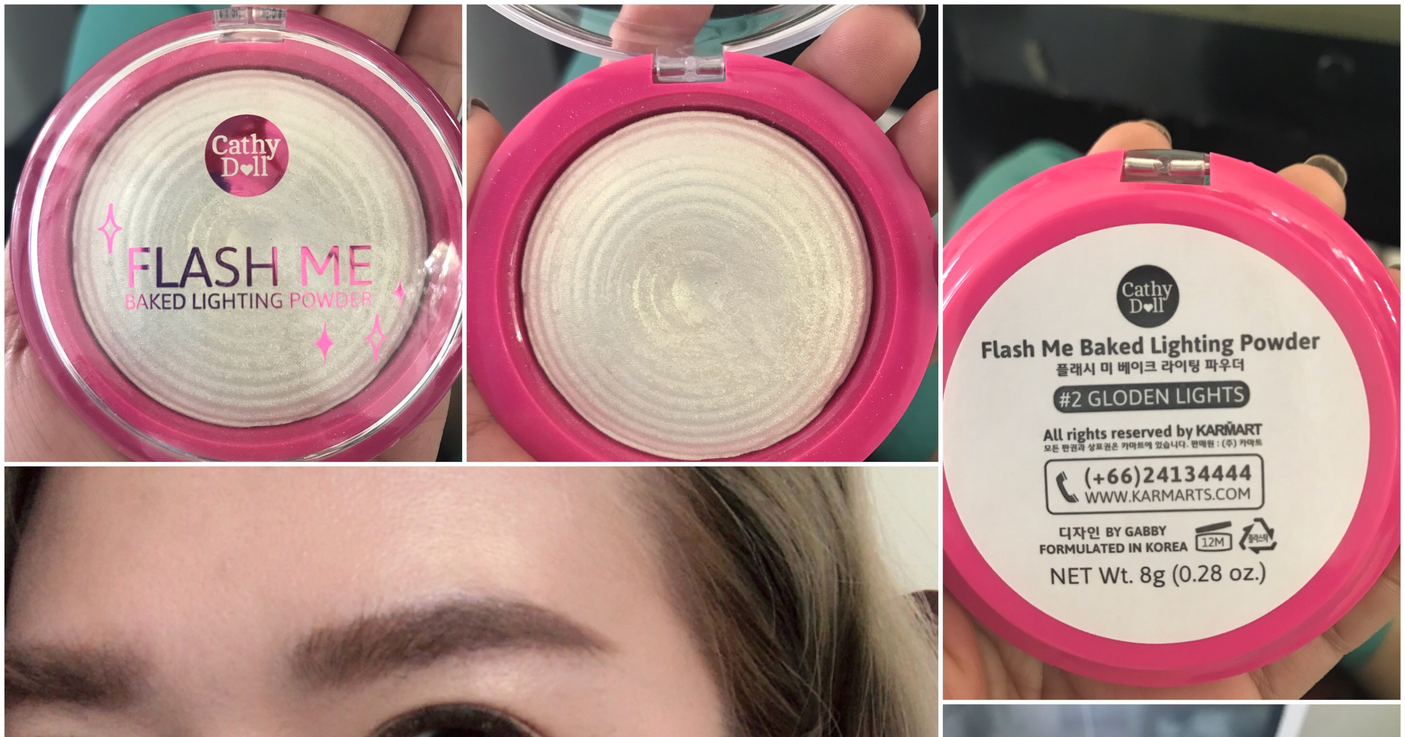 รีวิว Cathy Doll Flash Me Baked Lighting Powder