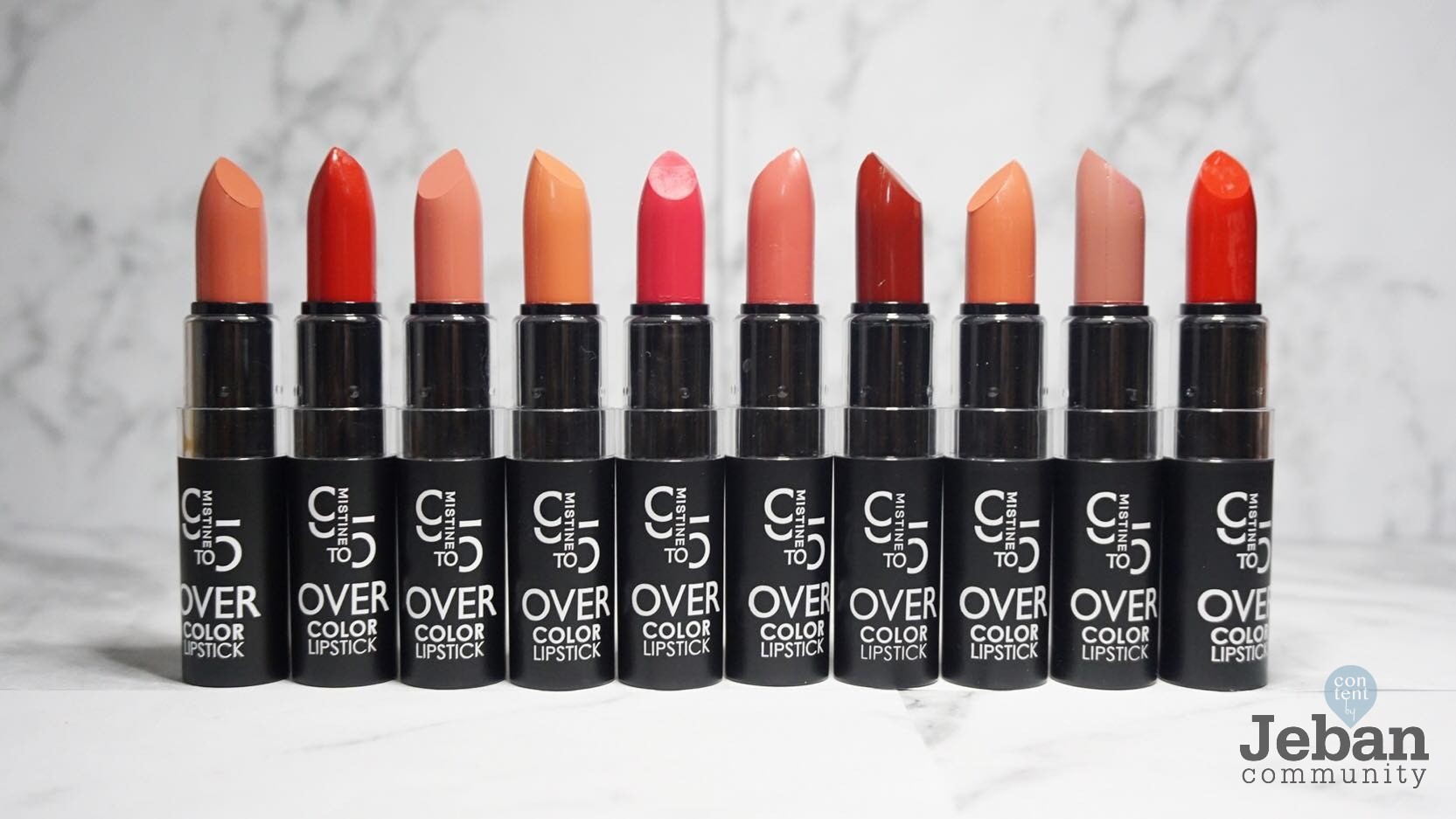 mistine 9 to 5 over color lipstick