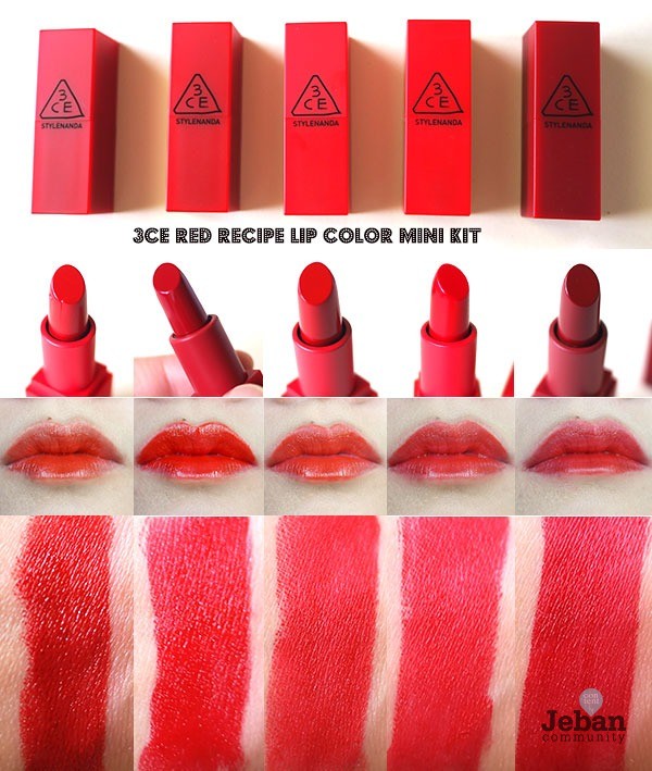 3CE RED RECIPE LIP COLOR MINI KIT 【逸品】 コスメ・香水・美容