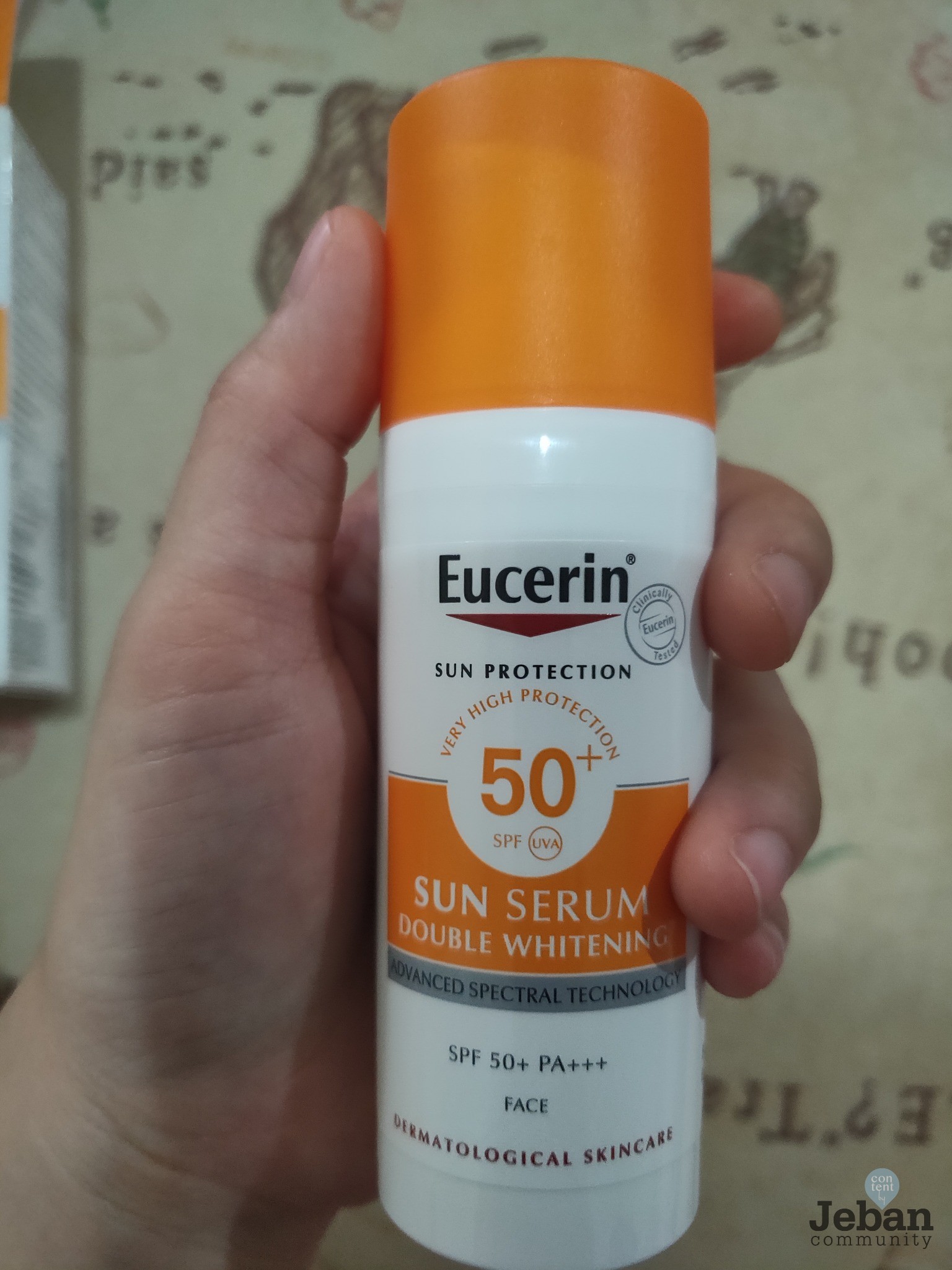 eucerin sun serum double whitening pantip