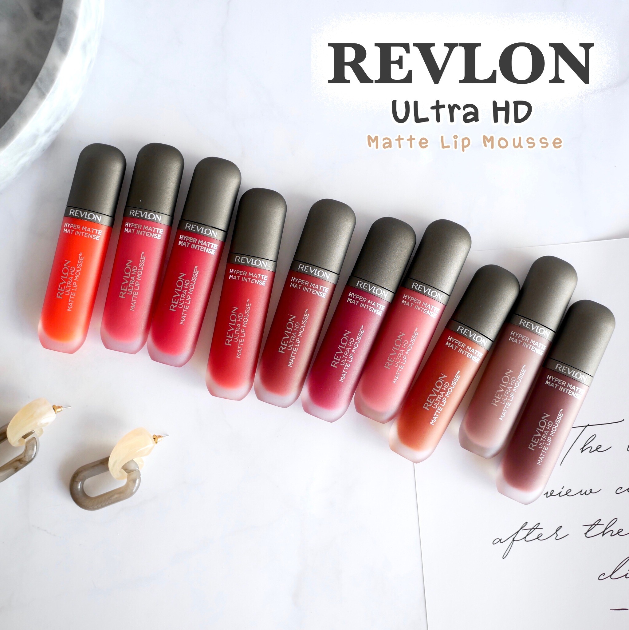 แกะกล่อง Revlon Ultra Hd Matte Lip Mousse 10 สี ติดทนสุดดด 