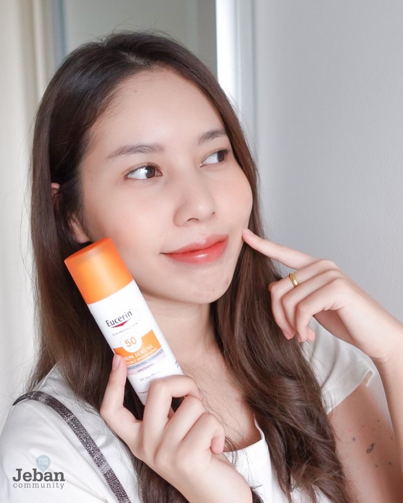 eucerin sun serum double whitening pantip