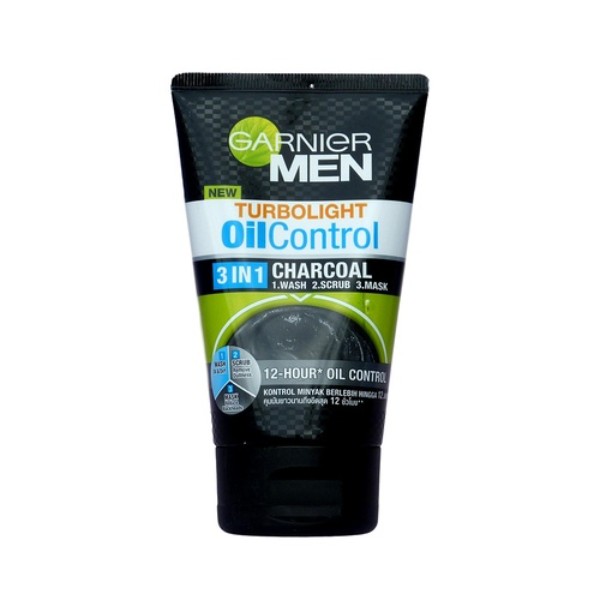 Men Turbolight Oil Control 3 In 1 Charcoal Foam