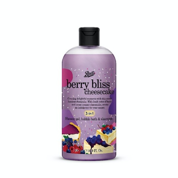 Berry Bliss Cheesecake Shower Gel, Bubble Bath & Shampoo