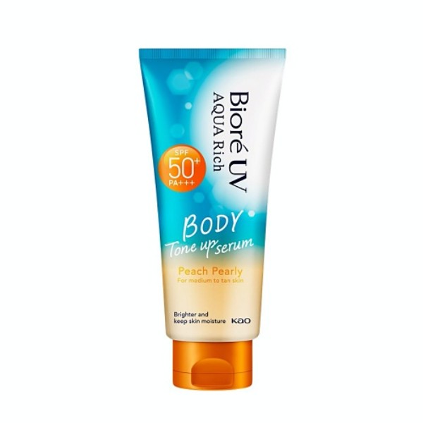 UV Aqua Rich Body Tone Up Serum Peach Pearly Gel SPF50+ PA+++