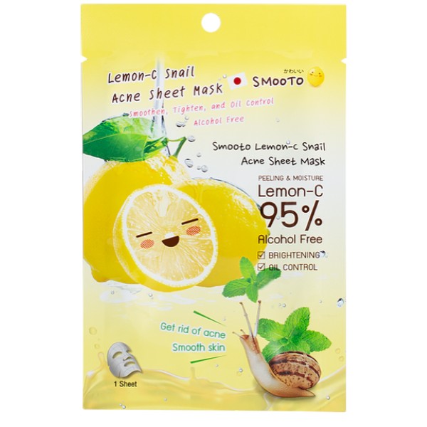 Lemon-C Snail Acne Sheet Mask