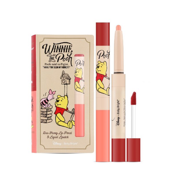 Disney Winnie the Pooh : Duo Honey Lip Pencil Liquid Lipstick