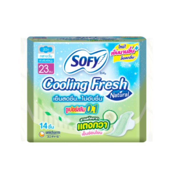 Cooling Fresh Natural ซูเปอร์สลิม 0.1 23 ซม.