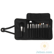 Premium Professional Kit with Brush Roll Black