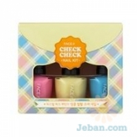 Face It Check Check Nail Kit : Pastel Check