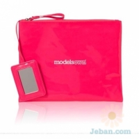 Neon Pink Cosmetic Bag