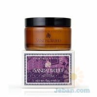 Sandalwood : Aromatic Shave Cream Glass Jar