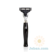 Ebony : Razor with Nickel Collar