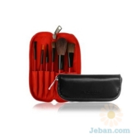 Travel Brush Set Red 6