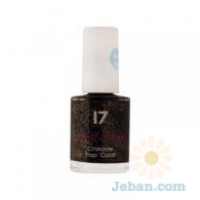 Nail Xtras Black : Glitter Crackle Top Coat