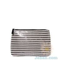 Sequined Stripe Cosmetic Bag