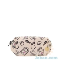 Small Perfume Print Cosmetic Bag