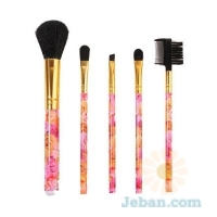 Floral Cosmetic Brush Set