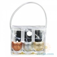 3 Metallic Nail Varnishes In A Bag