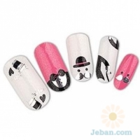 Easy Funny Nail Sticker BlingBling : Bonjour