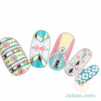 Easy Funny Nail Sticker BlingBling : Bohemian