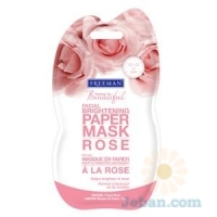 Rose Brightening Facial Paper Mask