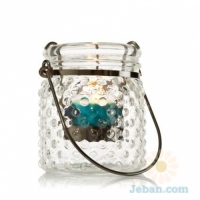 Mini Candle Luminary : Small Hobnail Glass