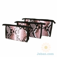 Boa Makeup Bag Set : Light Pink