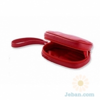 Red Leather Brush Pouch