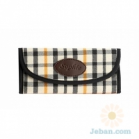 Plaid Clutch Brush Pouch