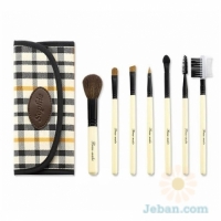 Plaid Clutch Brush Set : Natural