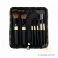 Cream Toray Makeup Brush Set