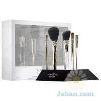 Alexis Bittar Liquid Gold : Beauty Brush Set + Stand