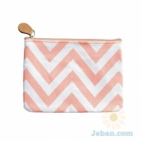 Make-up Bag : Apricot-Striped