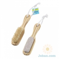 Bamboo Pumice Stone Nail Brush