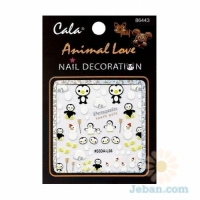 Animal Love Nail Decoration Sticker