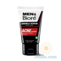 Men's Biore : Double Scrub Facial Foam ACNE Solution