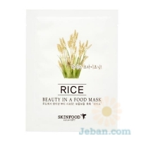 Beauty In A Food Mask Sheet : Rice