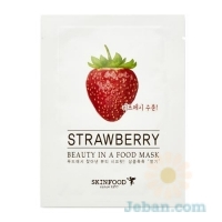 Beauty In A Food Mask Sheet : Strawberry