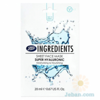 Ingredients Super Hyaluronic Moisturise And Nourishing Tissue Face Mask