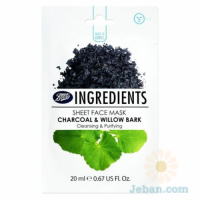 Ingredients Charcoal & Willow Bark Cleansing And Purifying Tissue Face Masks