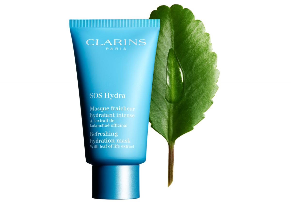 Clarins sos mask. Clarins маска SOS hydra увлажняющая с экстрактом каланхоэ. Skin Beauty маска hydra. Clarins SOD hydra Musca применение. Clarins SOS Lashes Serum Mascara.